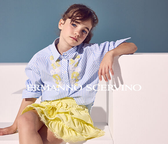 Summer elegance: Monnalisa fur Ermanno Scervino