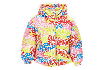 CF Graffiti technical down jacket with recycled paddin