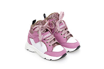 Glitter nubuck high-top sneakers