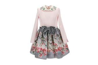 Brocade peach blossom dress
