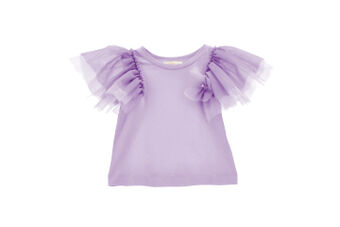 T-shirt with rhinestone butterfly