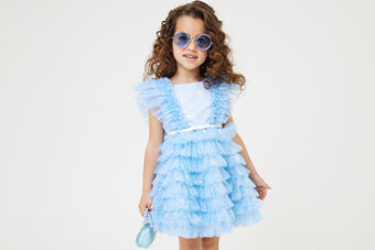 Tulle dress with ruffles