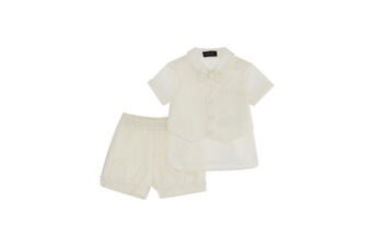 Polo shirt, bow-tie and shorts newborn set
