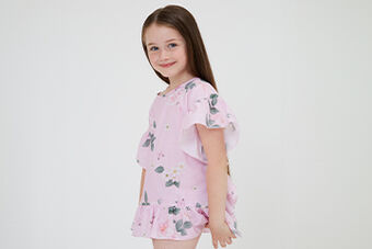 Floral muslin cover-up