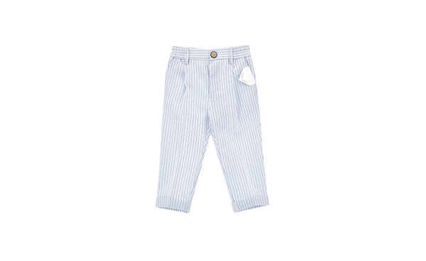 Cuffed seersucker trousers
