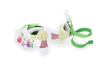 Bicast sneakers with flower print