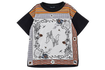 Scarf print cotton T-shirts