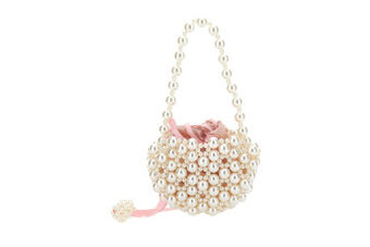 Bolso de mano con perlas