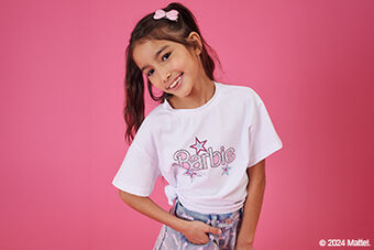 Camiseta con estampado de logotipo de Barbie