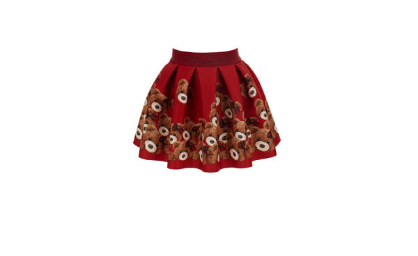 Falda de neopreno con ositos estampados