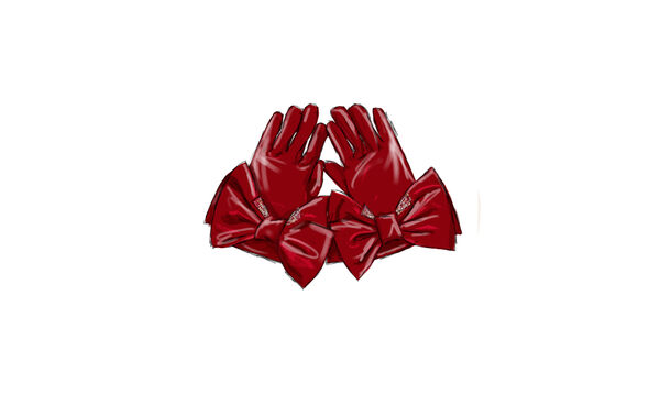 Guantes de terciopelo con maxilazo