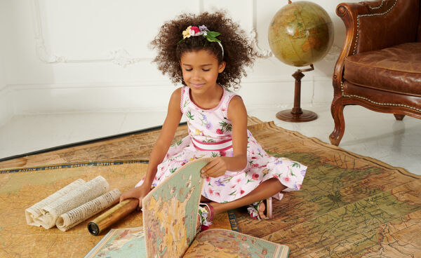 Платье из поплина с цветочным принтом