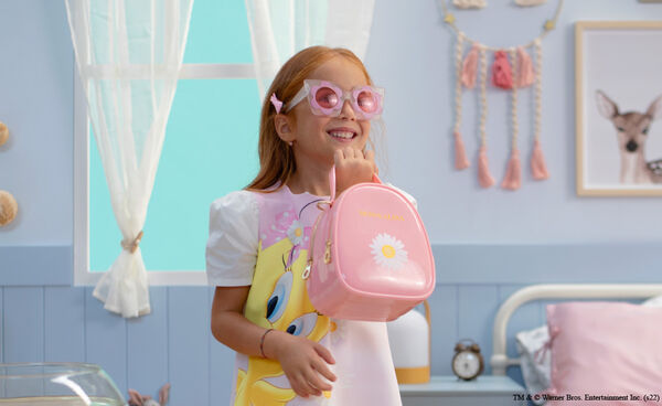 Платье из крепа с облачным принтом и Твити