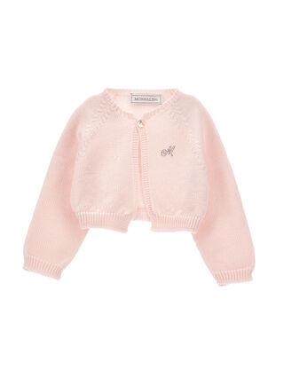 Cropped merino wool cardigan