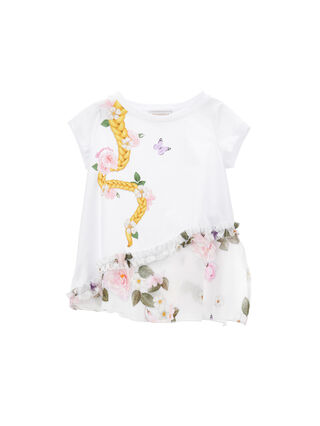 Camiseta de punto el&aacute;stico con estampado floral