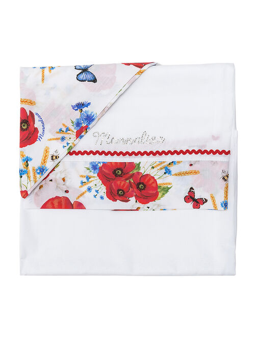 Nap Time Amongst Flowery Fields Pretty Poppy Print Cot Sheets