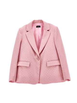 Viscose blazer with rhinestones