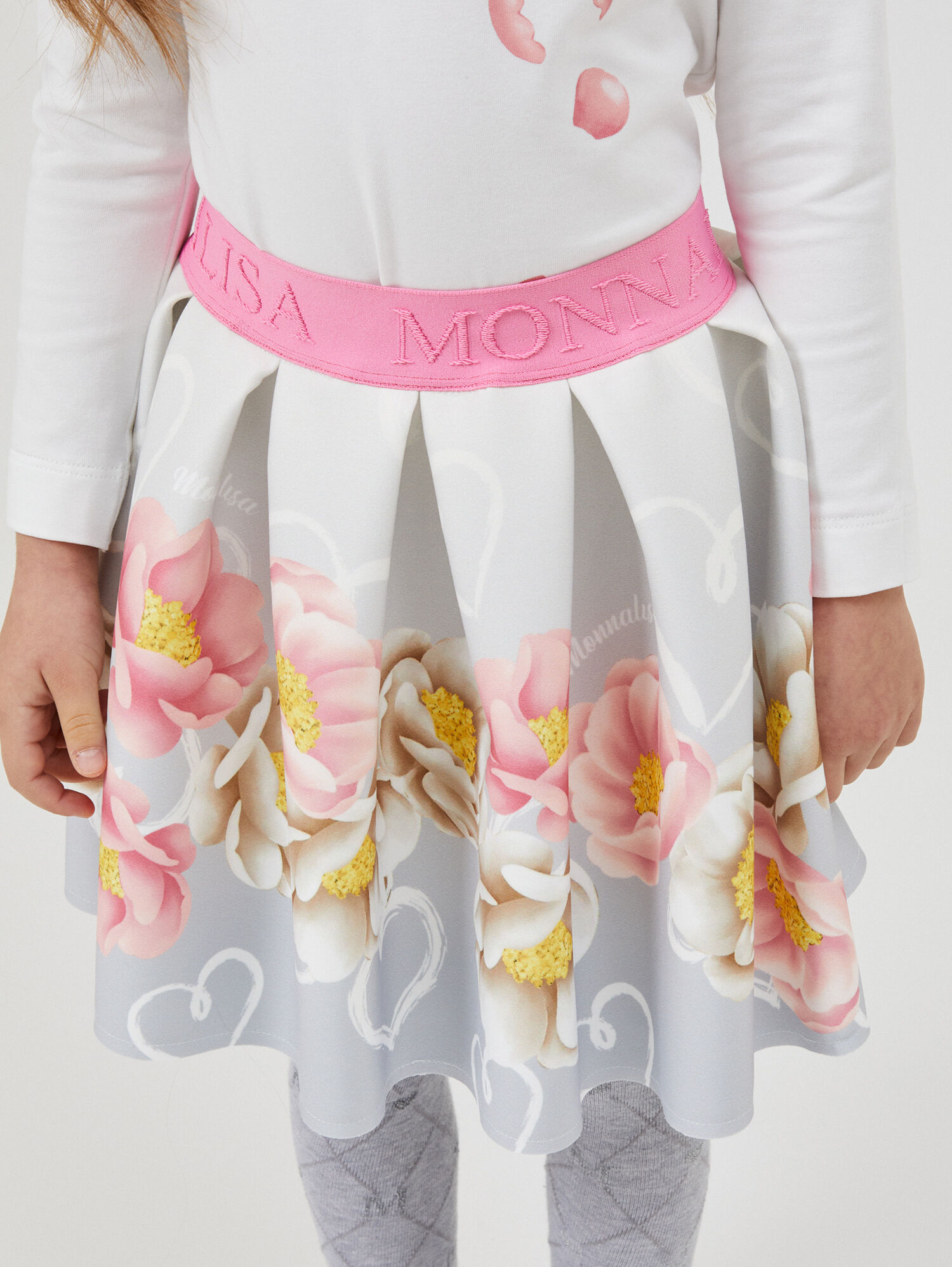 Floral neoprene skirt girl Monnalisa United Kingdom
