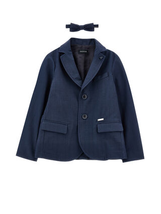 Nadelstreifenjacke mit Fliege