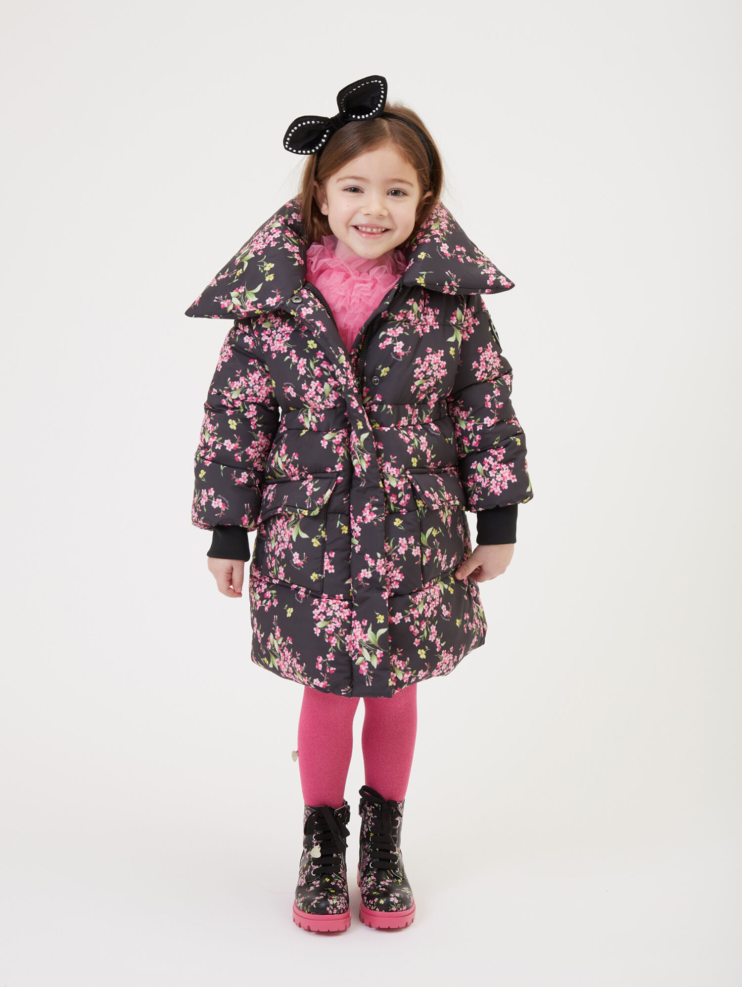 Girls floral winter coat sale