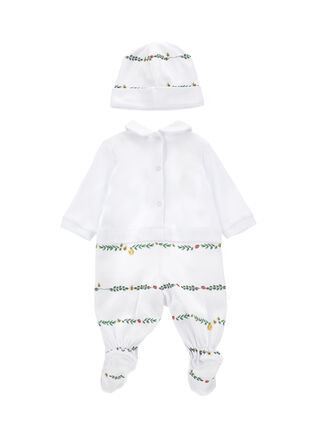 Хлопковый комбинезон с чепчиком