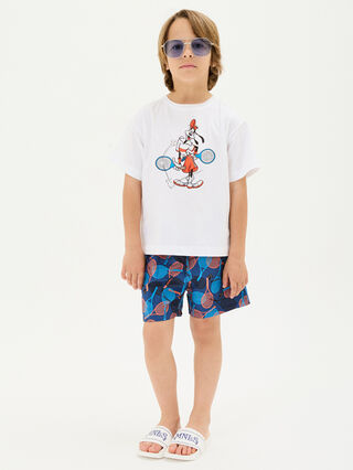 Bermudashorts mit Schläger-Print