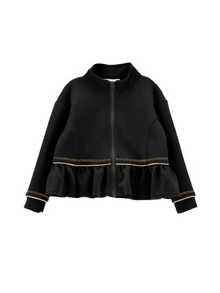 Толстовка на молнии с оборками