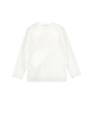 Cotton T-shirt with book print