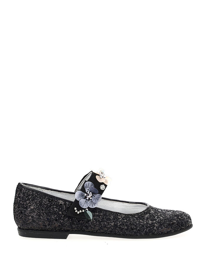glitter ballet flats for women