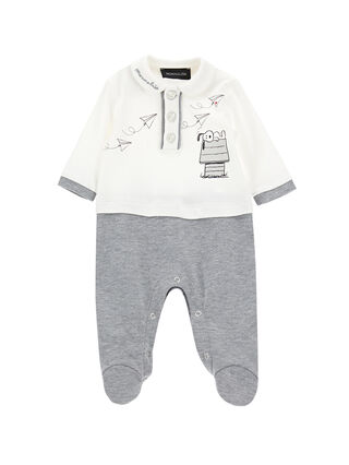 Snoopy two-tone cotton playsuit