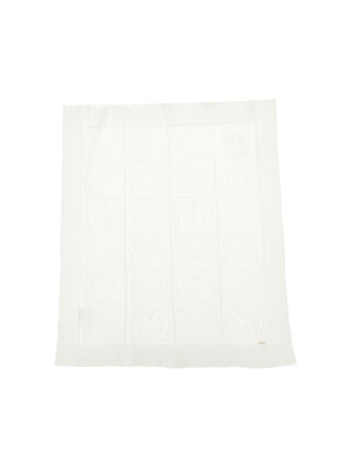 Jacquard blanket with bow