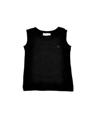 Camiseta sin mangas de viscosa acanalada