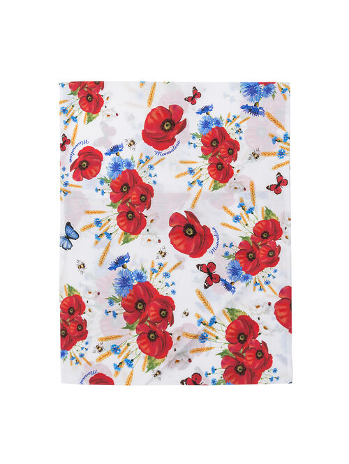 Nap Time Amongst Flowery Fields Pretty Poppy Print Cot Sheets