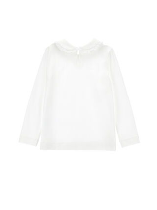 Pullover mit Rüschenkragen