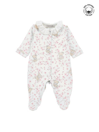 Teddy bear patterned onesie