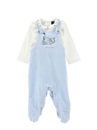 Cotton chenille dungarees set