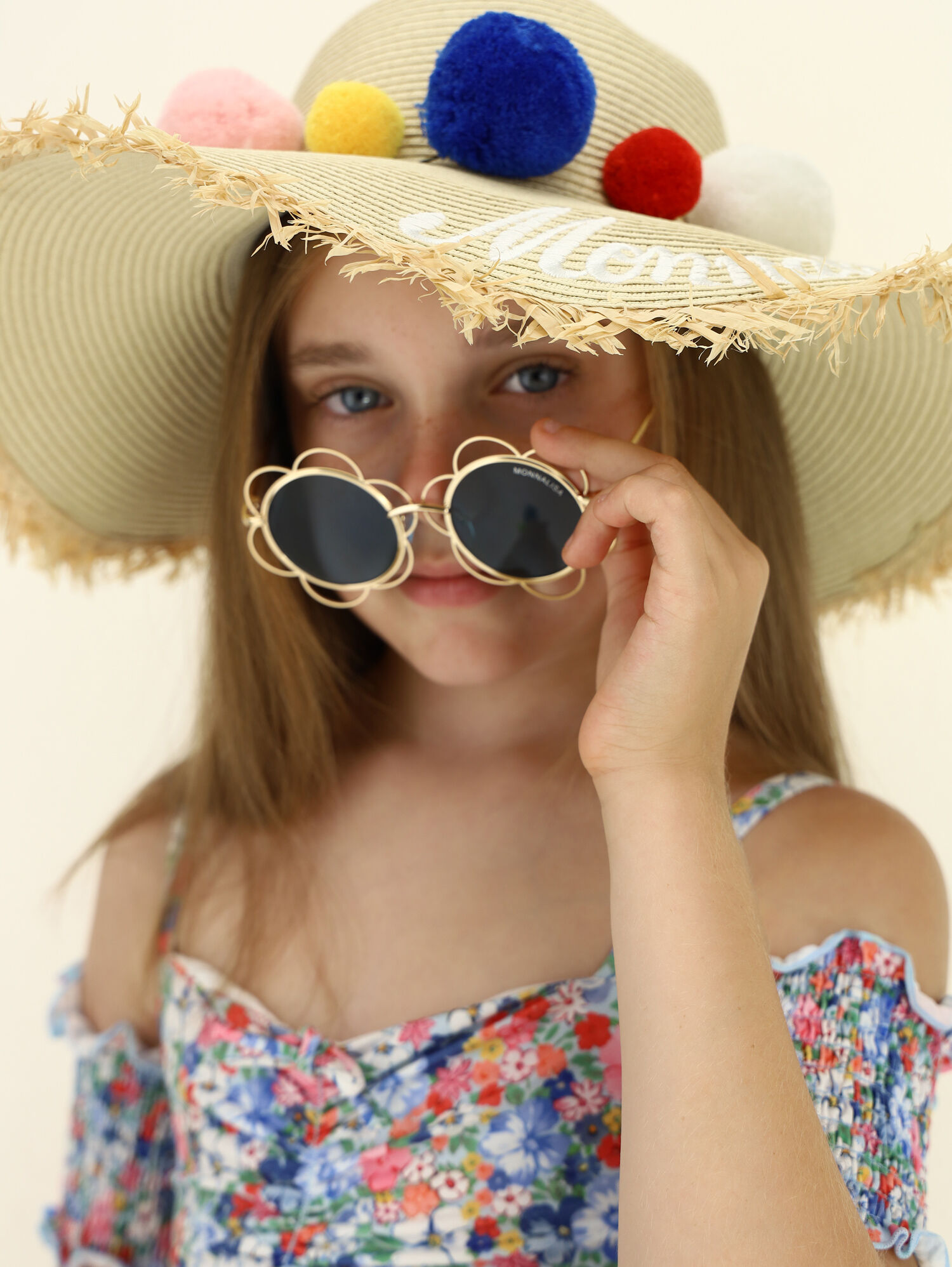 Occhiali da sole con lenti colorate a margherita Monnalisa Bambina Accessori Occhiali da sole 
