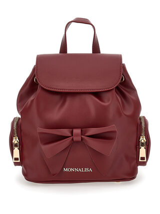 Regenerated leather backpack