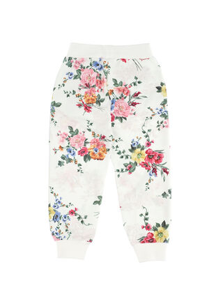 Floral fleece trousers