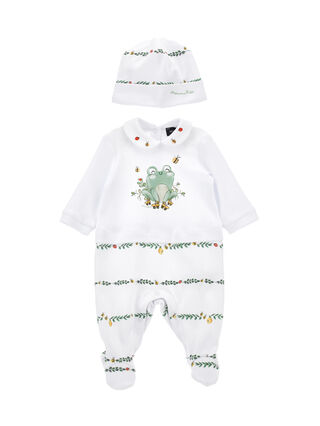 Хлопковый комбинезон с чепчиком