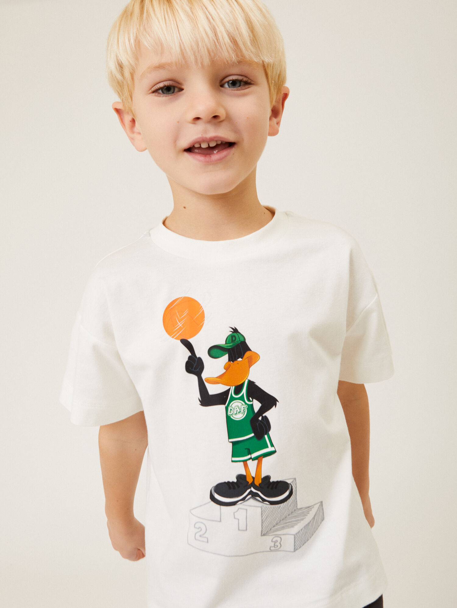 Daffy Duck cotton T shirt boy Monnalisa United Kingdom