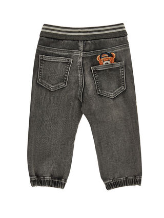 Embroidered denim jeans