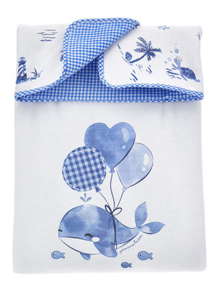 Хлопковое одеяло с морским принтом