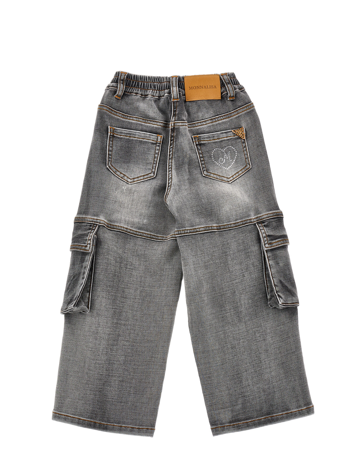 【BAON】[unisex] Lumi banding snap wide cargo denim pants APA721WL-COATED-
