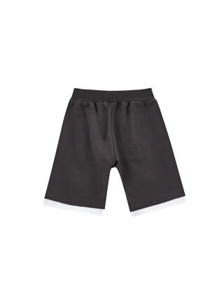 Fleece Bermuda shorts with studs