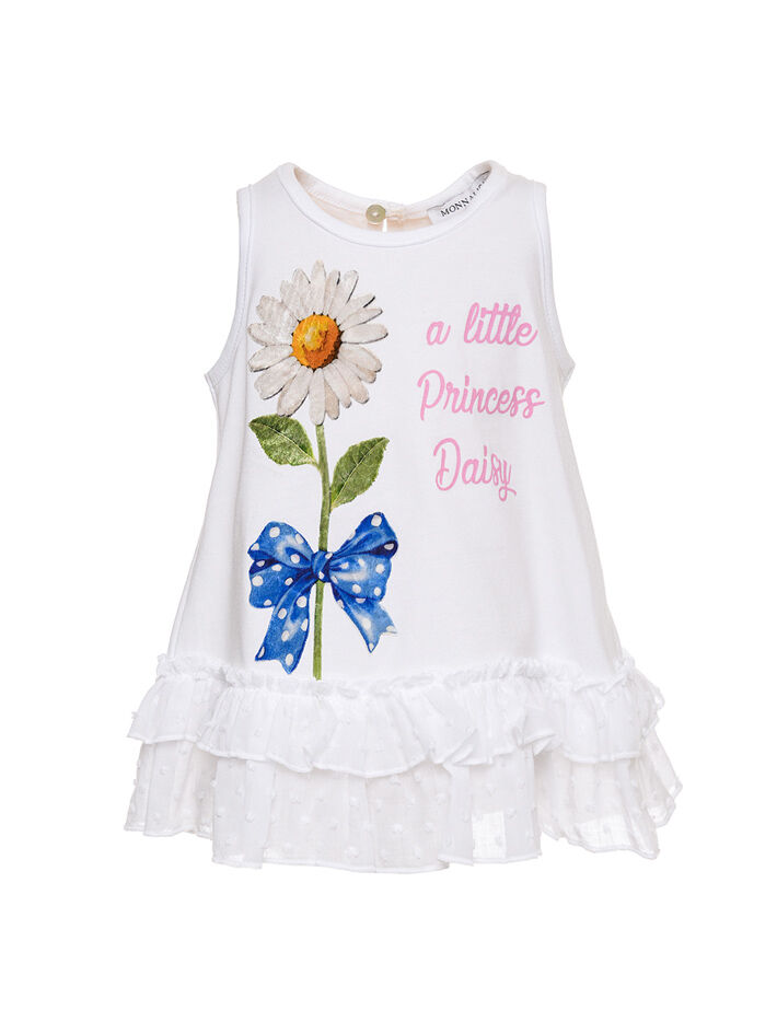 Monnalisa Bambina Abbigliamento Top e t-shirt T-shirt T-shirt senza maniche Canotta maxi margherita 