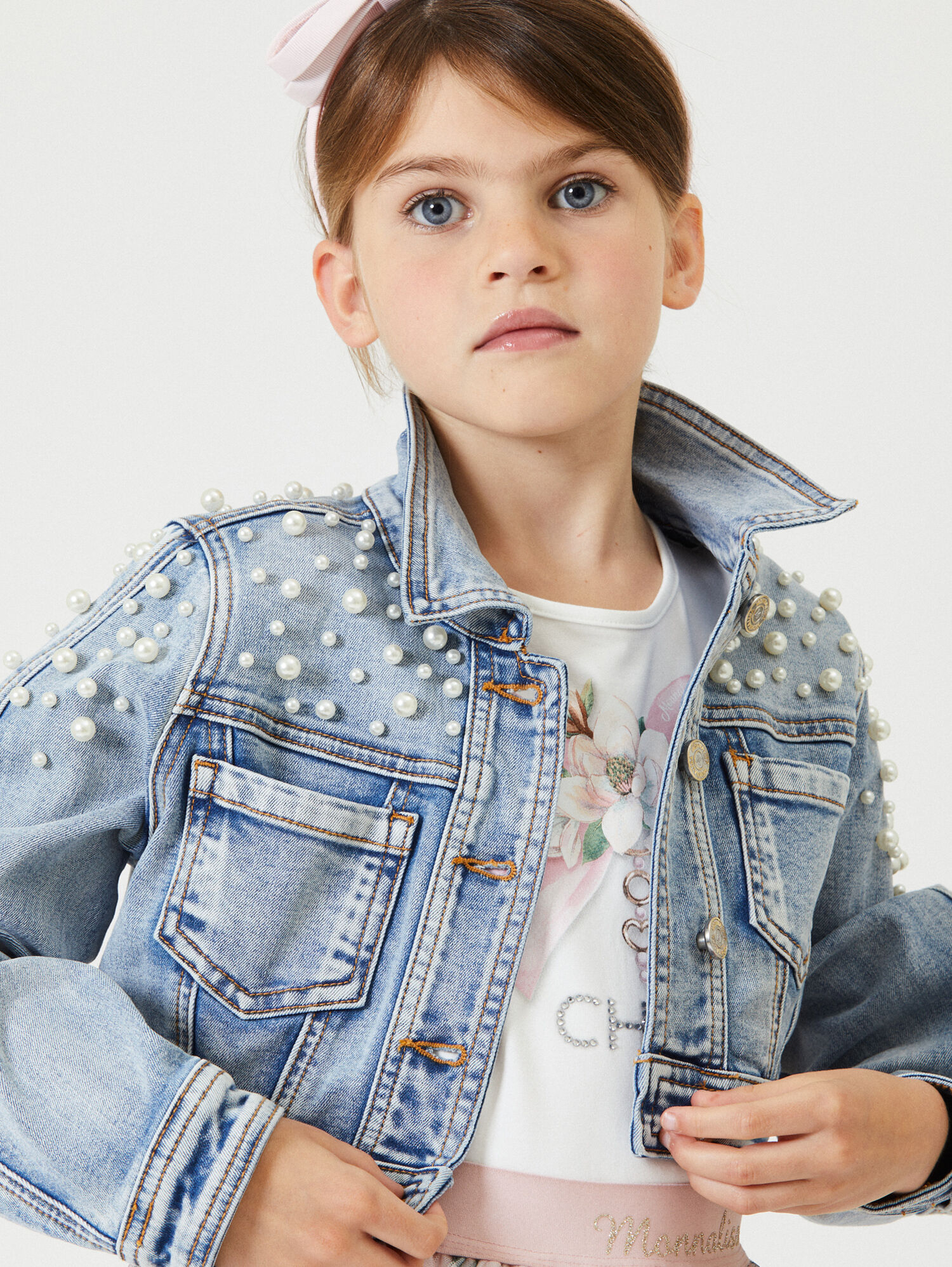 Giubbino jeans bambina con strass online