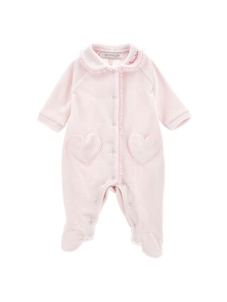 Chenille playsuit with tulle edging