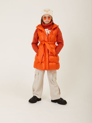 Technical fabric padded gilet