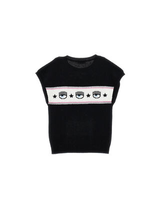 Maxilogomania cashmere sleeveless jumper